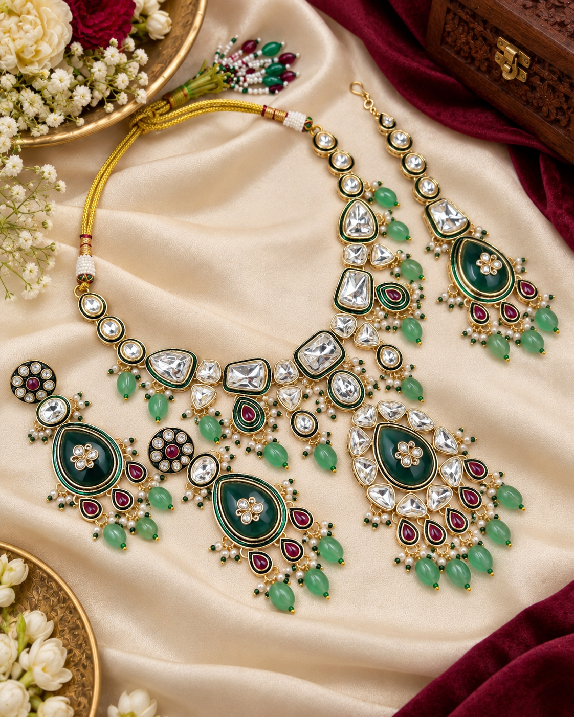Handcrafted Royal Kundan Jewelry Set